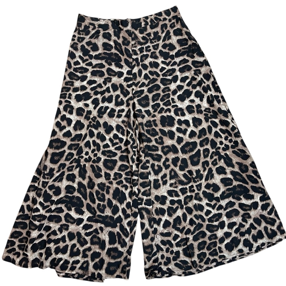 Stylish Leopard Print Wide-Leg Pants